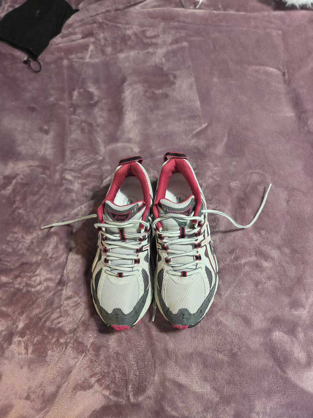 Asics Women's White Gray Pink Athletic Running Shoes